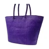 Kiara Shoes Borsa in Raffia Lilla Sale