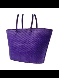 Kiara Shoes Borsa in Raffia Lilla Sale