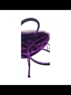 Kiara Shoes Borsa in Raffia Lilla con...