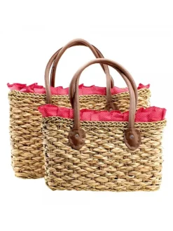 Kiara Shoes BORSA IN VIMINI CON... Rosso Hot