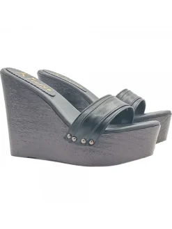 Kiara Shoes CALZATURA A ZEPPA NERA Nero