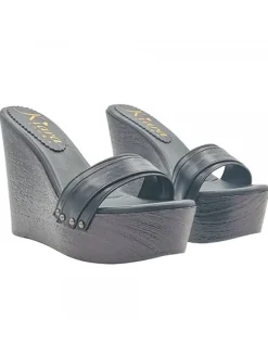 Kiara Shoes CALZATURA A ZEPPA NERA Nero