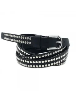 Kiara Shoes CINTURA CON BORCHIE Nero Discount