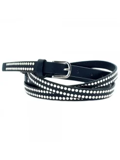Kiara Shoes CINTURA CON BORCHIE Nero Discount