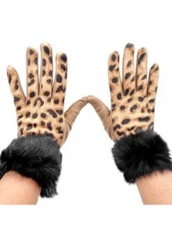 Kiara Shoes GUANTI BEIGE LEOPARDATI CON... Online