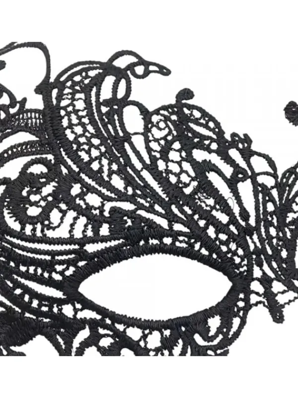 Kiara Shoes Maschera in Merletto Nero |... New