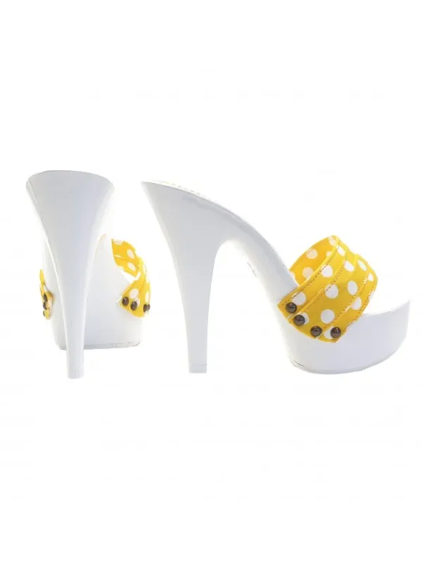 Kiara Shoes MULES BIANCHI CON FASCIA A... Giallo Best