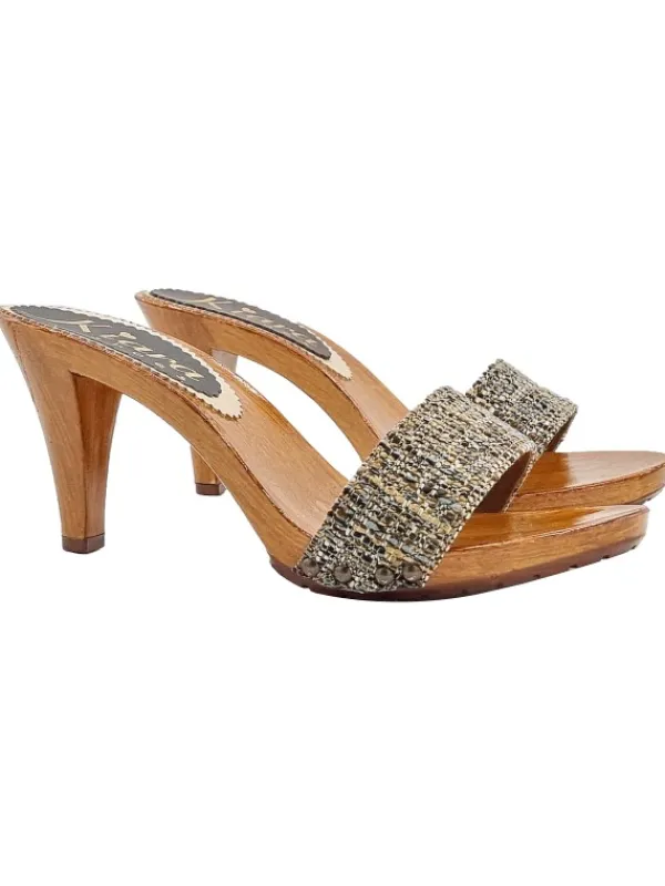 Kiara Shoes MULES CON FASCIA TWEED... Marrone Online