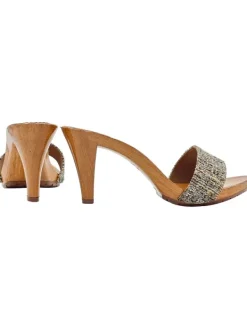 Kiara Shoes MULES CON FASCIA TWEED... Marrone Online