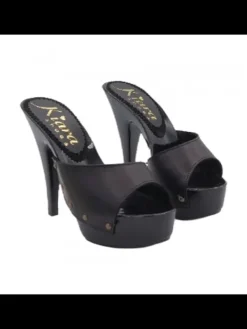 Kiara Shoes MULES NERI CON FASCIA IN... Nero New