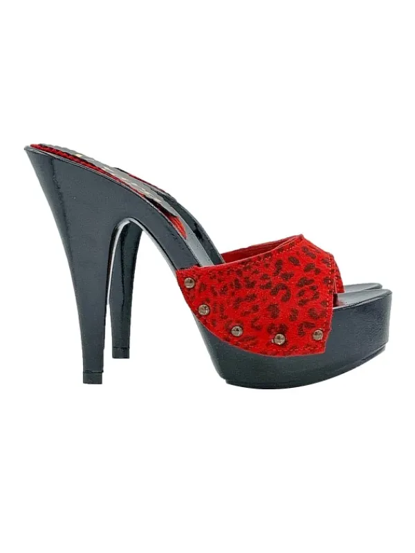 Kiara Shoes MULES NERI CON FASCIA IN... Rosso Hot