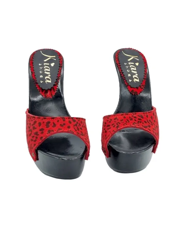 Kiara Shoes MULES NERI CON FASCIA IN... Rosso Hot