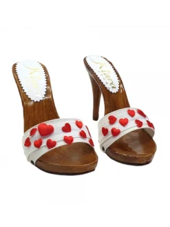 Kiara Shoes REGALO SAN VALENTINO ZOCCOLI BIANCO Sale