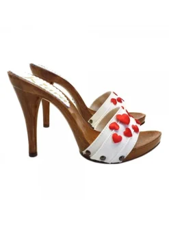 Kiara Shoes REGALO SAN VALENTINO ZOCCOLI BIANCO Sale