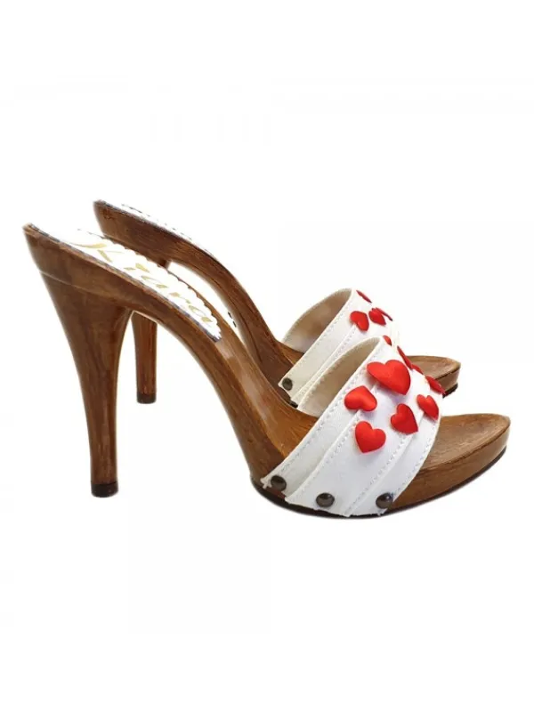 Kiara Shoes REGALO SAN VALENTINO ZOCCOLI BIANCO Sale