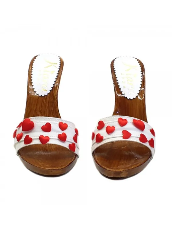 Kiara Shoes REGALO SAN VALENTINO ZOCCOLI BIANCO Sale