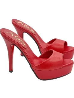 Kiara Shoes SABOT IN VERA PELLE ... Rosso Sale