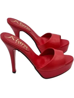 Kiara Shoes SABOT IN VERA PELLE ... Rosso Sale
