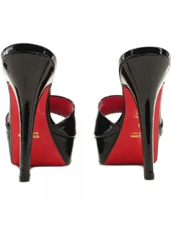 Kiara Shoes SABOT IN VERNICE NERA FINO... Nero Best