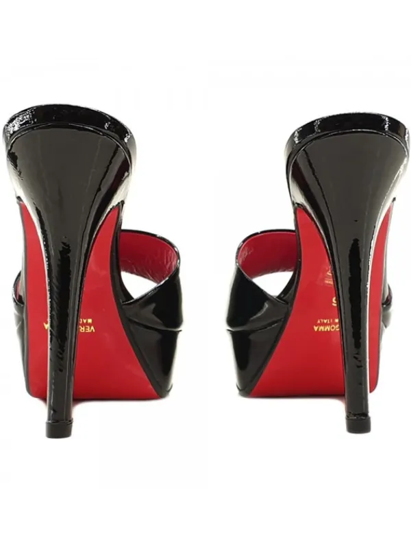 Kiara Shoes SABOT IN VERNICE NERA FINO... Nero Best