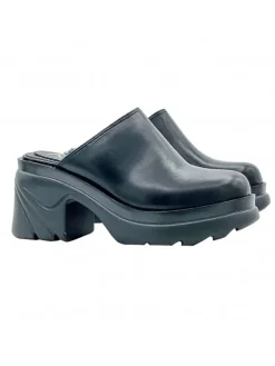 Kiara Shoes SABOT NERI CON TACCO 8 CM Nero