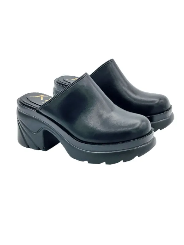 Kiara Shoes SABOT NERI CON TACCO 8 CM Nero