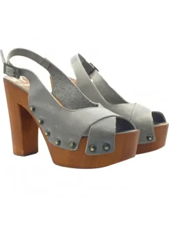 Kiara Shoes SANDALI ALTI GRIGIO TORTORA... Sale