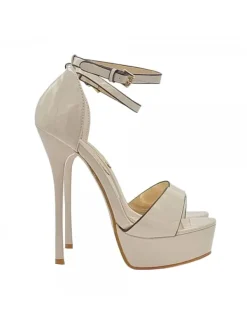 Kiara Shoes SANDALI ALTI IN VERNICE... Beige Hot
