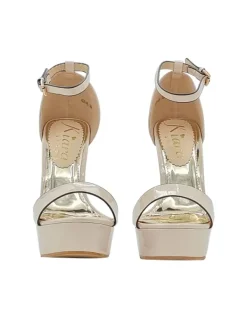 Kiara Shoes SANDALI ALTI IN VERNICE... Beige Hot
