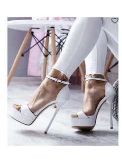 Kiara Shoes SANDALI ALTI IN VERNICE... BIANCO Outlet