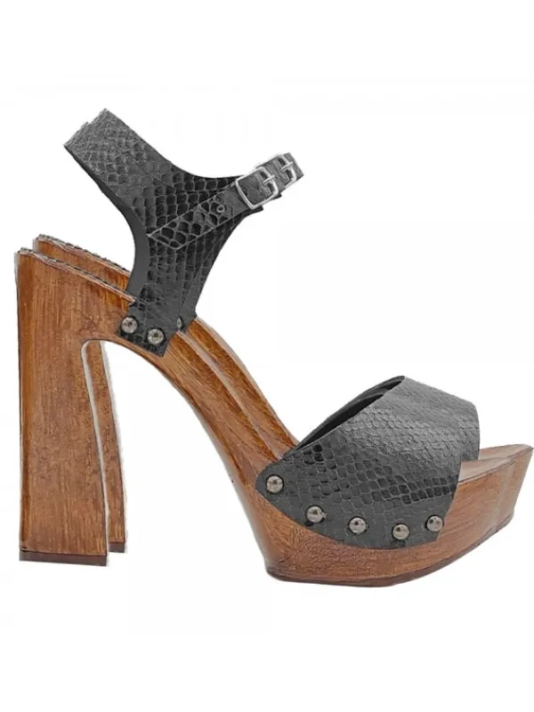 Kiara Shoes Sandali Artigianali in... Nero New