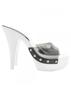 Kiara Shoes SANDALI BIANCHI CON FASCIA... Nero New