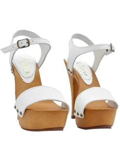 Kiara Shoes SANDALI BIANCHI IN PELLE... BIANCO Outlet