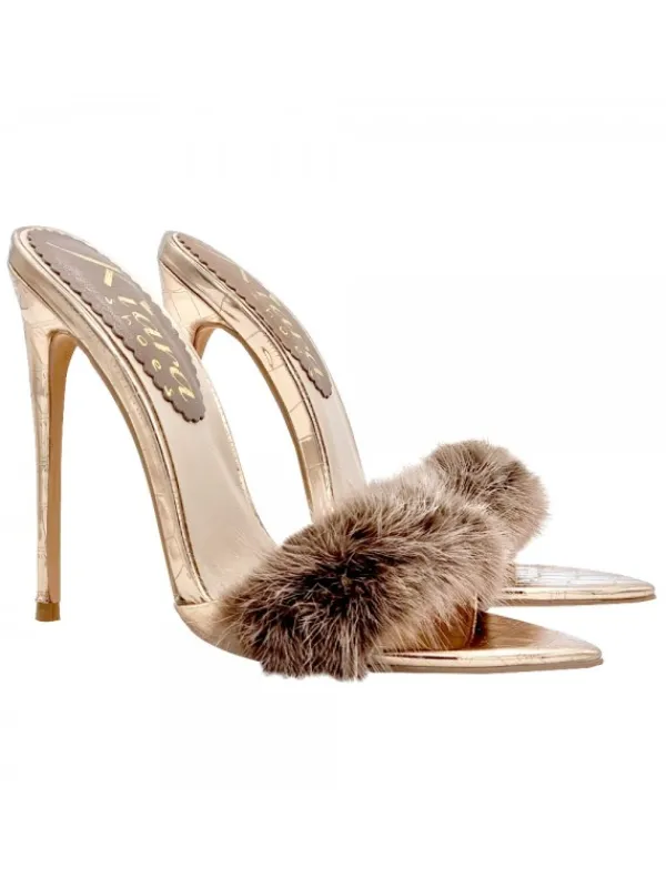 Kiara Shoes SANDALI A PUNTA... Champagne Discount