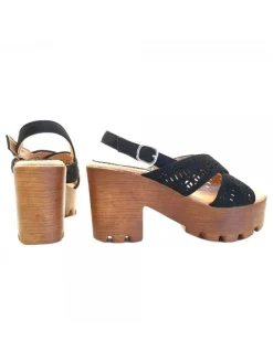 Kiara Shoes SANDALI COMODI TACCO 9 CM -... Nero Sale