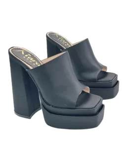 Kiara Shoes SANDALI CON DOPPIO PLATEAU... Nero Discount