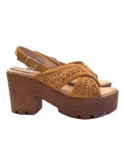 Kiara Shoes SANDALI DA DONNA MARRONI... Cammello Discount