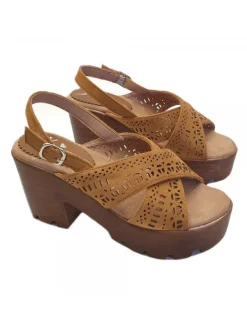 Kiara Shoes SANDALI DA DONNA MARRONI... Cammello Discount