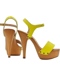Kiara Shoes SANDALI GIALLI IN PELLE CON... Giallo Discount