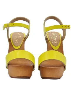 Kiara Shoes SANDALI GIALLI IN PELLE CON... Giallo Discount