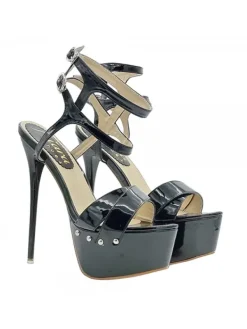 Kiara Shoes Sandali Neri Altissimi con... Nero Discount