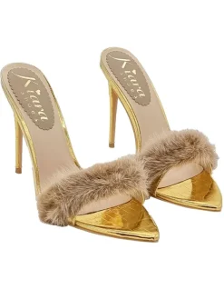 Kiara Shoes Sandali a punta con... Oro Discount