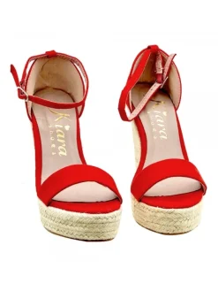 Kiara Shoes SANDALI ROSSI CON ZEPPA IN...
