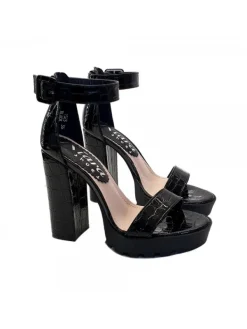 Kiara Shoes SANDALO COCCODRILLO CON... Nero Outlet