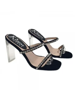 Kiara Shoes SANDALO CRYSTAL CON STRASS... Nero Hot