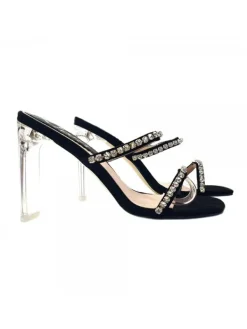 Kiara Shoes SANDALO CRYSTAL CON STRASS... Nero Hot