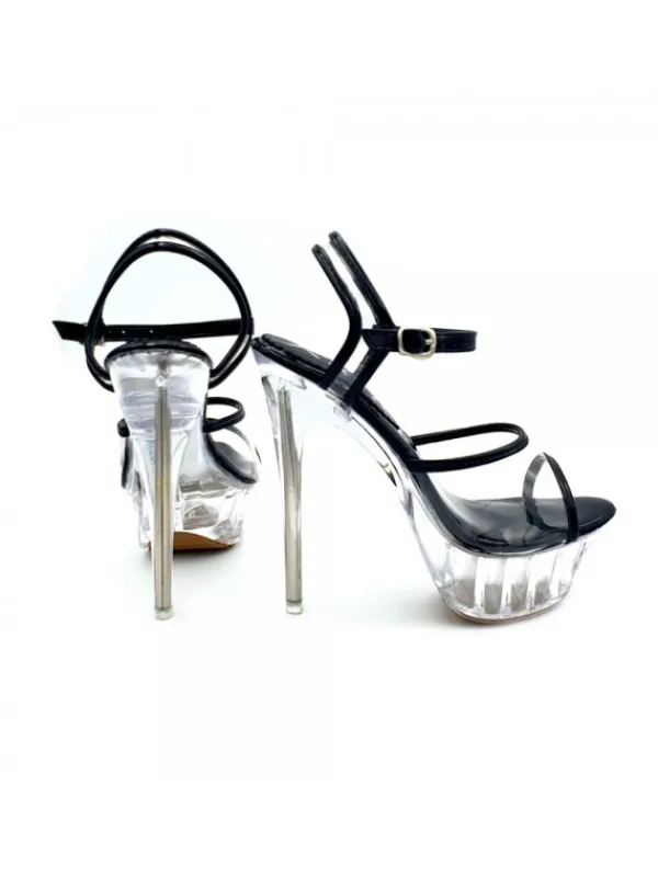 Kiara Shoes SANDALO CRYSTAL TACCO ALTO... Nero Online