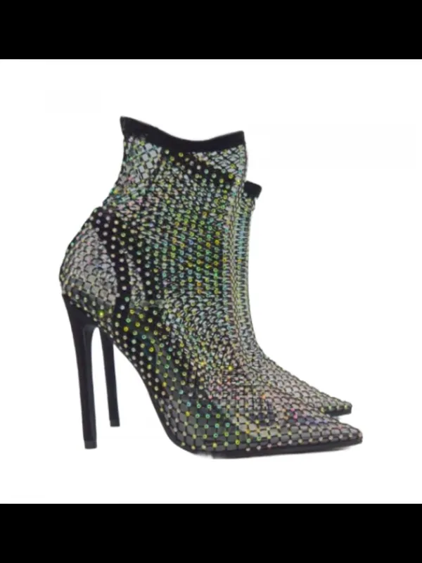 Kiara Shoes Tronchetti da donna a punta... Nero Best