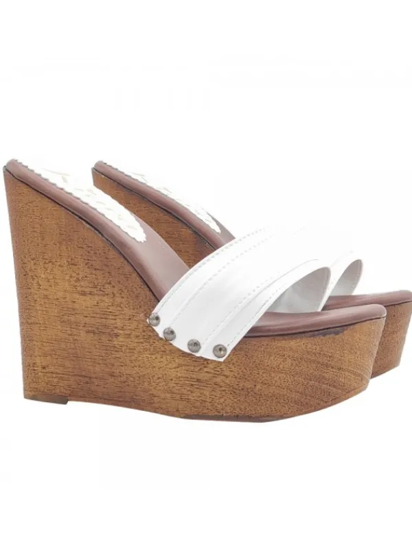 Kiara Shoes ZEPPA BIANCA CON TACCO 13 CM BIANCO Sale