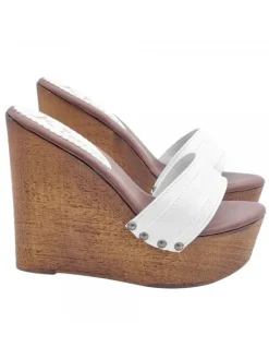 Kiara Shoes ZEPPA BIANCA CON TACCO 13 CM BIANCO Sale